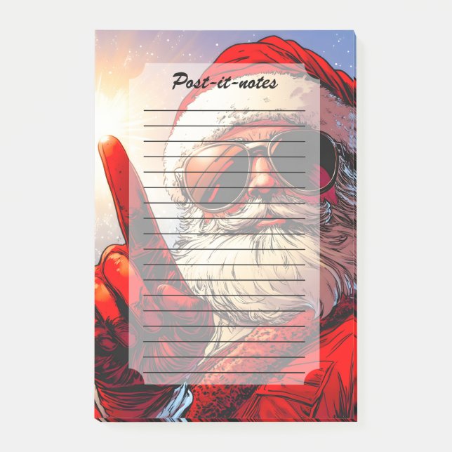 Holy Jolly Santa Divine Glow Post-it Notes (Front)