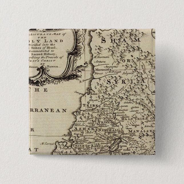 Holy Land 2 Inch Square Button (Front)