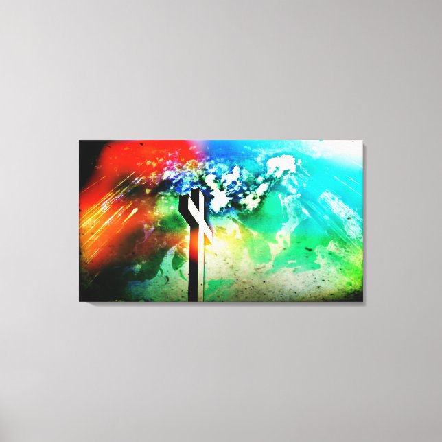 Holy Land Cross Grunge Wrapped Canvas (Front)
