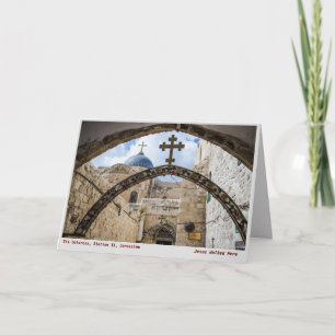 Holy Land Photo: Via Dolorosa, Old City Jerusalem Holiday Card