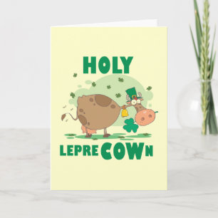 HOLY LepreCOWn T-shirts and Gifts Card