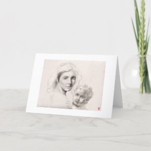 Holy Mary and Christ Child Holiday Card