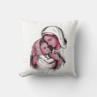 Holy Mary - Our Lady Throw Pillow