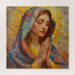 Holy Mary Prayer Impressionism Jigsaw Puzzle