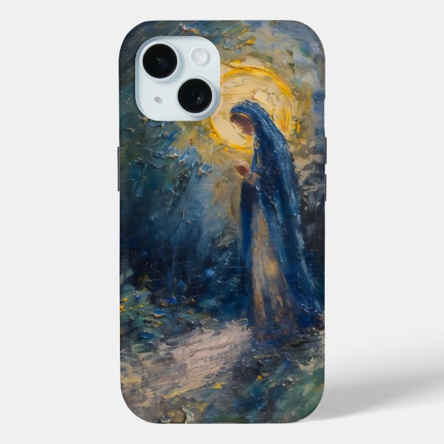 Holy Mary Religion Impressionism Case-Mate iPhone Case (Back)