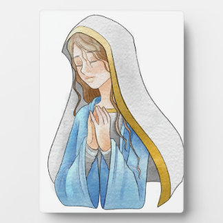 Holy Mary tabletop Plaque with Easel