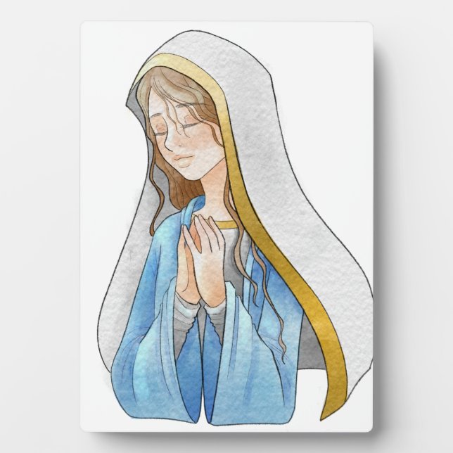 Holy Mary tabletop Plaque with Easel (Front)