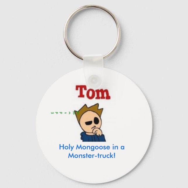 Holy Mongoose in a Monster-truck! Keychain (Front)