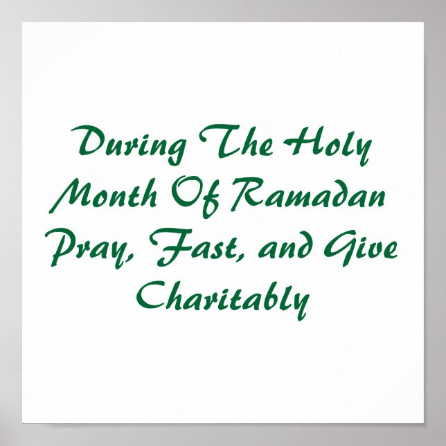 Holy Month Of Ramadan Poster (Front)