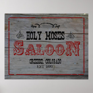 Holy Moses Saloon Poster