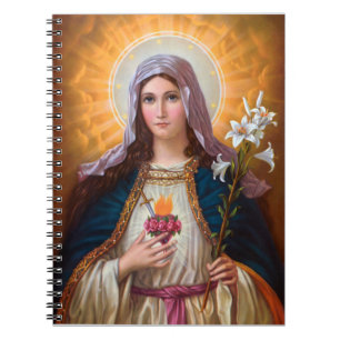 Holy mother Mary Immaculate Heart,Catholic faith Notebook