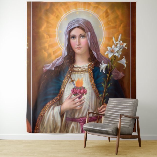 Holy Mother Mary Immaculate heart,St Mary,Catholic Tapestry (In Situ)