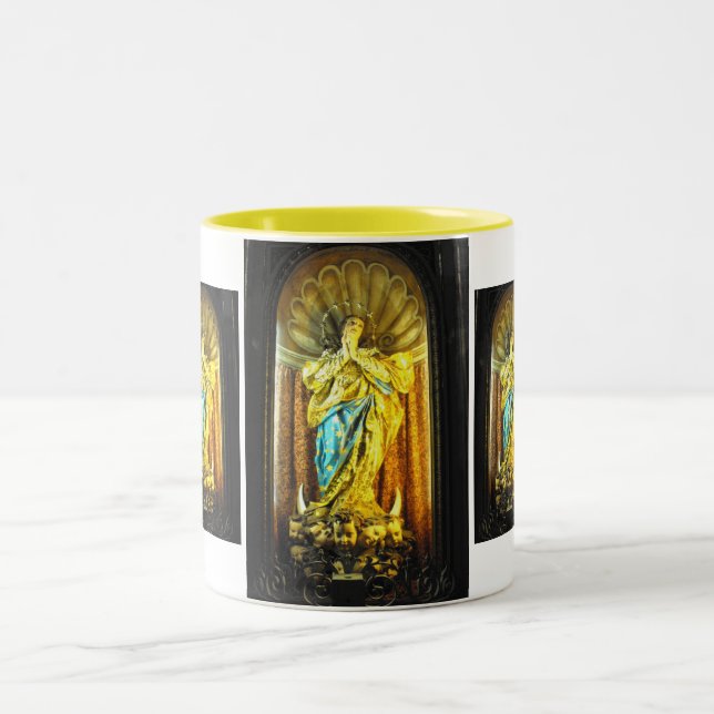 Holy Mother Mary Two-Tone Coffee Mug (Center)