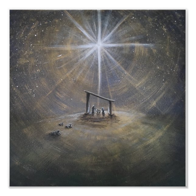 Holy Nativity Poster, 12"x12" Photo Print (Front)