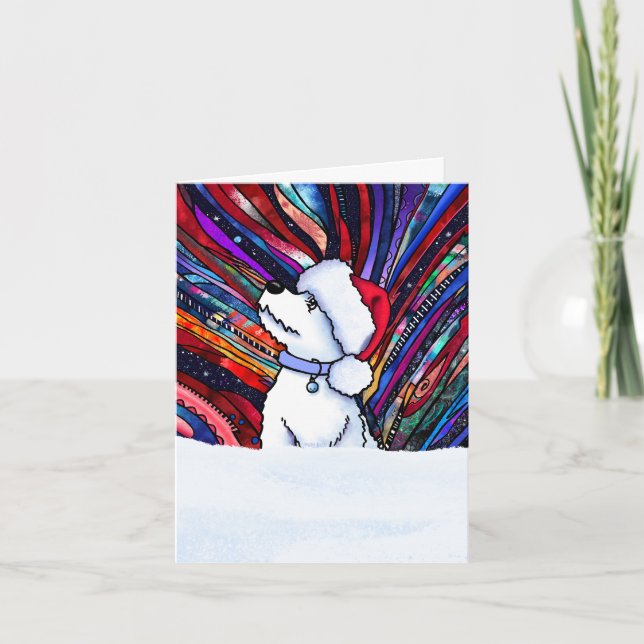 Holy Night Christmas Westie Pup Card (Front)