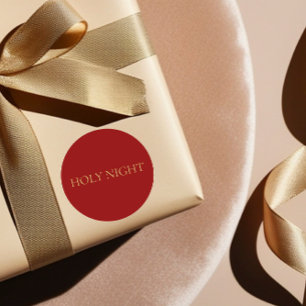 Holy Night Red Christmas Sticker