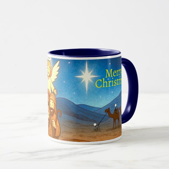 Holy Night Selfie Christmas 11 oz Coffee Mug (Front Right)