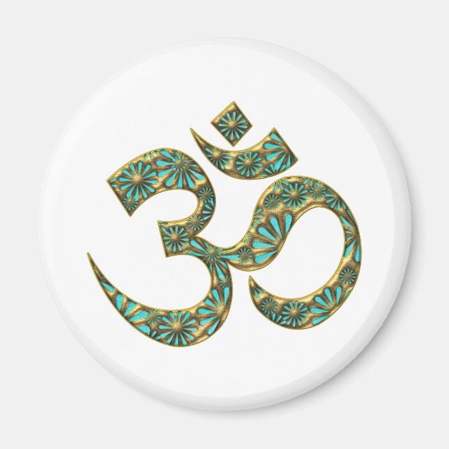 Holy OM (AUM - I BIN) - Spiritual symbol Magnet (Front)