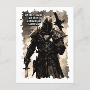 Holy Order of the Knights Templar MOTTO Vintage Holiday Postcard