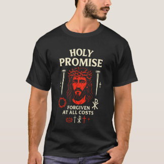 Holy Promise Forgiven Jesus Cross Christian Faith T-Shirt