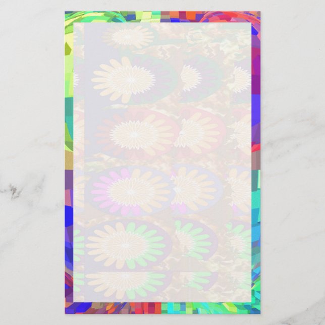 Holy Purple  CRYSTAL  Set Contrast Pattern Stationery (Front)