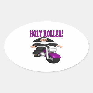 Holy Roller Oval Sticker