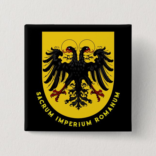 Holy Roman Empire coat of arms 2 Inch Square Button (Front)