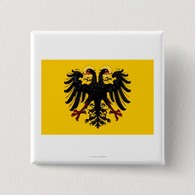 Holy Roman Empire Flag 2 Inch Square Button (Front)