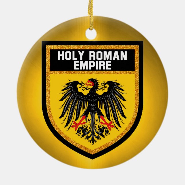 Holy Roman Empire Flag Ceramic Ornament (Back)