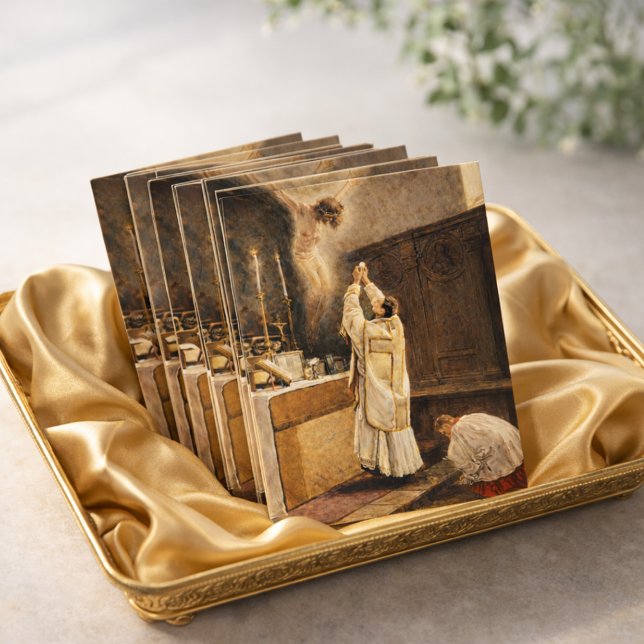 Holy Sacrifice of the Mass Catholic Priest Postcard (Creator Uploaded)