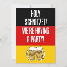 Holy Schnitzel We're Having A Party Invite