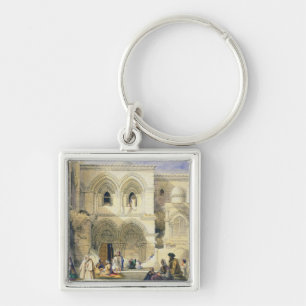 Holy Sepulchre, in Jerusalem (colour litho) Keychain