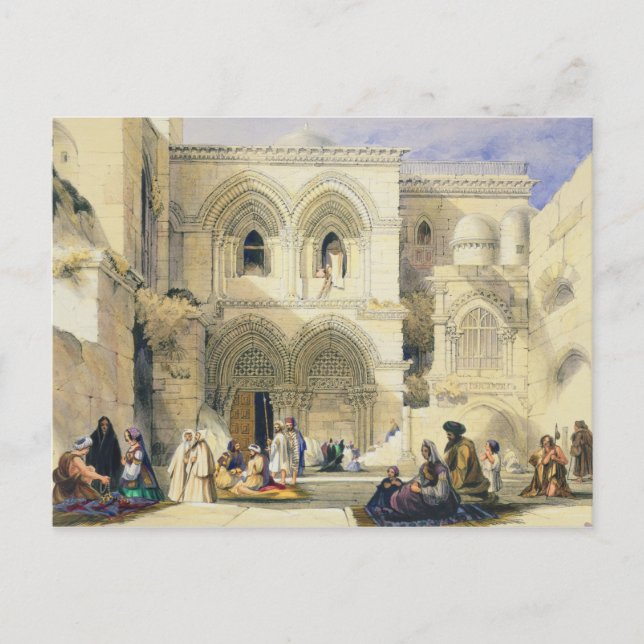 Holy Sepulchre, in Jerusalem (colour litho) Postcard (Front)