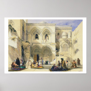 Holy Sepulchre, in Jerusalem (colour litho) Poster