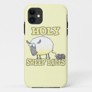 holy sheep balls funny unraveling yarn sheep iPhone 11 case