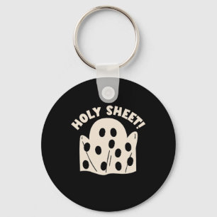 Holy Sheet Funny Halloween Ghost Holy Sheet Keychain