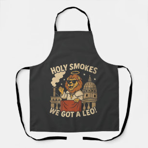Holy Smoke Pope Leo XIV Christian Church Apron