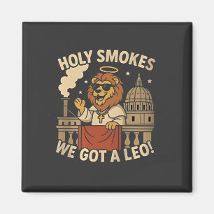 Holy Smoke Pope Leo XIV Christian Church  Magnet