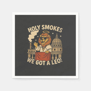 Holy Smoke Pope Leo XIV Christian Church  Napkin