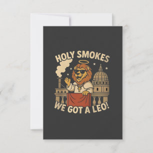 Holy Smoke Pope Leo XIV Christian Church  Thank You Card