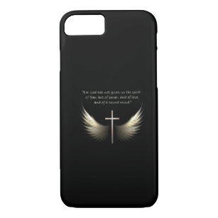 Holy Spirit and Christian Cross with Bible Verse iPhone 8/7 Case