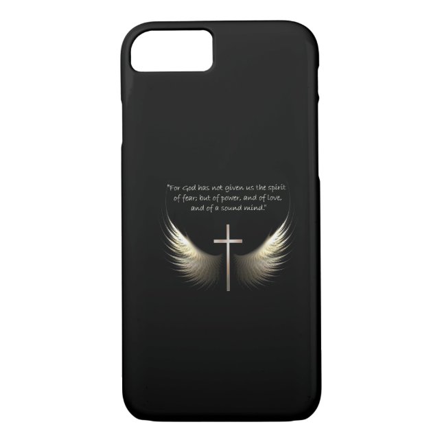 Holy Spirit and Christian Cross with Bible Verse Case-Mate iPhone Case (Back)