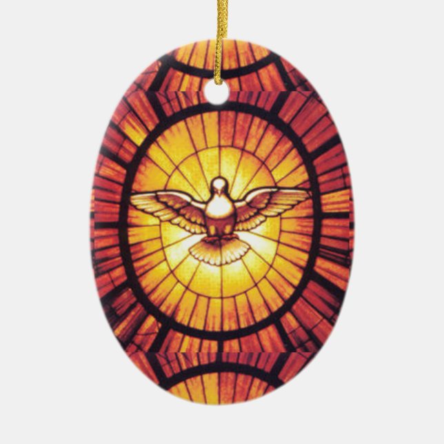 HOLY SPIRIT CERAMIC ORNAMENT (Front)