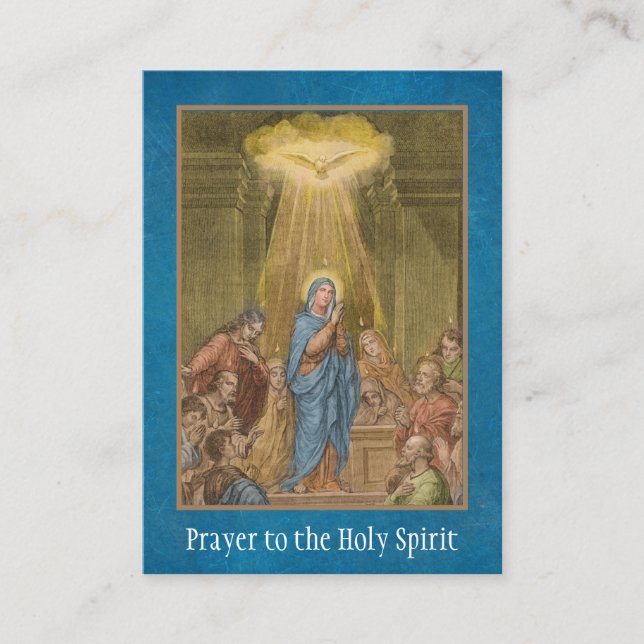 Holy Spirit Confirmation Virgin Mary Holy Card (Front)
