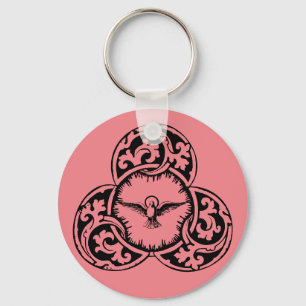 Holy Spirit Dove Christian symbol Keychain