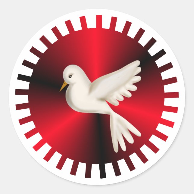 Holy Spirit Dove Classic Round Sticker (Front)