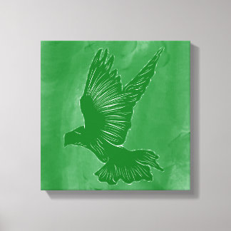 Holy Spirit Dove Design Abstract - Green Canvas Print