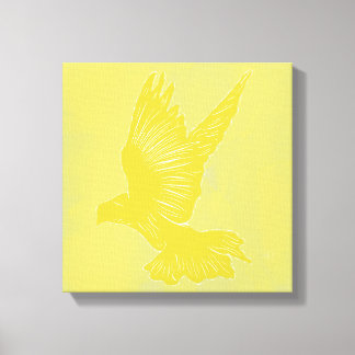 Holy Spirit Dove Design Abstract - Yellow Canvas Print