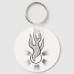 Holy Spirit Dove Flame Design Keychain