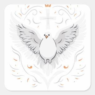 Holy Spirit Dove Square Sticker